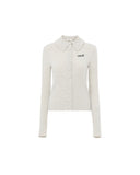 CHLOÉ LOGO CARDIGAN SWEET GREY