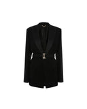 VICTORIA BECKHAM BELTED BLAZER BLACK