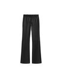 JOSEPH TAFIRA LEATHER TROUSER BLACK