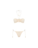 ZIMMERMANN AWAKEN CROCHET FLOWER CROCHET BIKINI CREAM