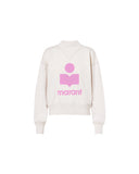 ISABEL MARANT ETOILE MOBY LOGO PULL ECRU/PINK