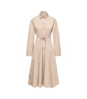 MONCLER POPLIN MIDI SHIRT DRESS BEIGE