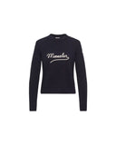 MONCLER EMBROIDERED LOGO PULL DARK BLUE