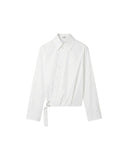 LOEWE ASYMMETRIC DRAPED SHIRT WHITE