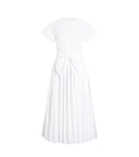 PATOU KNOTTED MIDI DRESS WHITE