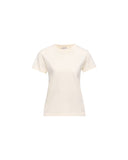 MONCLER TONAL EMBROIDERED T-SHIRT ECRU