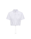 MONCLER CROPPED POLO WHITE
