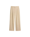 VINCE CAMILLE MID RISE WIDE LEG TROUSER WHEATSTONE