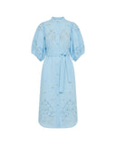 VANESSA BRUNO SHIRTDRESS BRODERIE AZUR BLUE