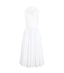 PATOU DRAPED MIDI DRESS WHITE