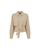 IRO ZYNIA LOOSE FIT BELTED JACKET BEIGE