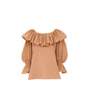CHLOÉ RUCHED BLOUSE REEF SHELL