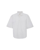 VICTORIA BECKHAM TRAPEZE SHIRT OVSD OPTIC WHITE