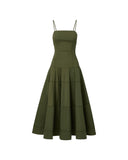 VERONICA BEARD ILONA MIDI DRESS ARMY