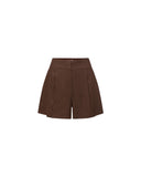 VERONICA BEARD HAINA SHORT DARK BROWN