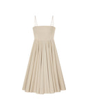 GIVENCHY SLICED A-LINE DRESS BEIGE
