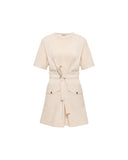 MONCLER DRESS ECRU