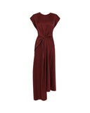 VICTORIA BECKHAM ARIA MIDI DRESS BURGUNDY