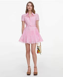 SELF-PORTRAIT EMBROIDERED DRESS PINK