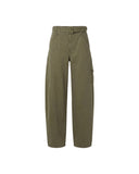 SELF-PORTRAIT CARGO BARREL LEG TROUSER KHAKI