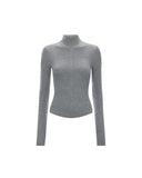 VICTORIA BECKHAM GEORGIA RIBBED KNIT GREY