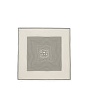 TOTEME CENTERED MONOGRAM SILK SCARF CREAM