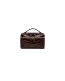VICTORIA BECKHAM VANITY BAG CROC DARK BROWN