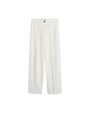 TOTEME SINGLE PLEAT TROUSER WHITE
