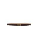 VICTORIA BECKHAM DORIAN BELT 2,5CM GRAINED DARK BURGUNDY