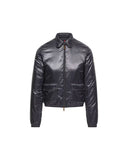 MONCLER LANSET PACKABLE SHORT DOWN JACKET NAVY BLUE