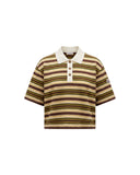 MONCLER CROPPED STRIPED POLO