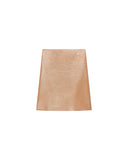 COURRÈGES VINYL KNEE-LENGTH SKIRT BRONZE