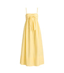 VINCE TIE SMOCKED DRESS YELLOW