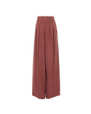 CHLOÉ WIDE LEG TROUSER TAWNY RED