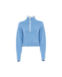 CHLOÉ BUTTONED LACE COLAR PULL BLUE