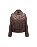 MONCLER CHEVREUIL SHORT DOWN JACKET DARK BROWN