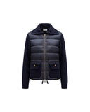 MONCLER PADDED CARDIGAN DARK BLUE