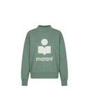 ISABEL MARANT ÉTOILE MOBY LOGO SWEATER SAGE GREEN