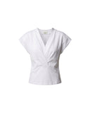 ISABEL MARANT ÉTOILE NADRINE DRAPED TOP WHITE