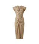 ISABEL MARANT ÉTOILE NADRA MIDI DRESS LIGHT BRONZE