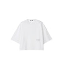 JACQUEMUS CROPPED LE PALMIER T-SHIRT WHITE