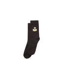 ISABEL MARANT ÉTOILE SILOKI LOGO SOCKS CHOCOLATE