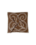 LESCARF MONOGRAM SCARF MILK CHOCOLATE 80CM