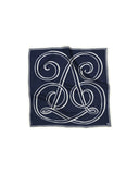 LESCARF MONOGRAM SCARF NAVY 80CM