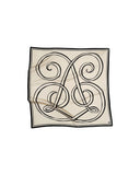 LESCARF MONOGRAM SCARF SAND 80CM