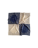 LESCARF SQUARED SCARF NAVY 80CM