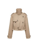 JW ANDERSON CROPPED BELTED TRENCH BEIGE