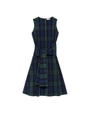 JW ANDERSON CLOQUE DRESS NAVY/GREEN