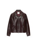 COURRÈGES VINYL BOMBER JACKET BURNT RED