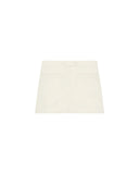 COURRÈGES BI-MATERIAL SKIRT HERITAGE WHITE